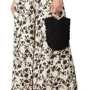 Rent the runway womens lizzie Fortunato woven black Mia mini clutch purse knit